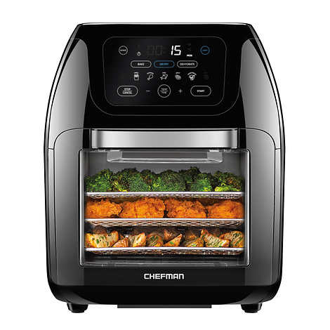 Chefman Multi-Function 10L Air Fryer, Dehydrator and Rotisserie with Accessories