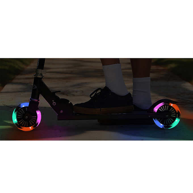 Street Runner Folding Kick Scooter with 120mm LED Wheels