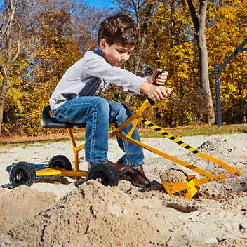 The Big Dig and Roll Ride-On Working Excavator with Wheels