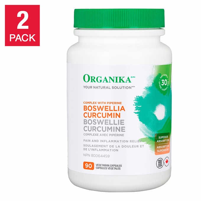 Organika Boswelia Curcumin Complex - Joint Support, Inflammation Support - 2 × 90 vegetarian capsules