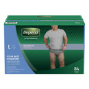 Depend Men's Maximum Absorbency Underwear Large 84