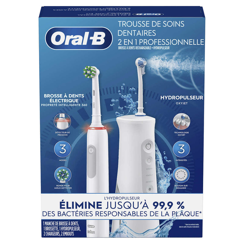 Oral-B 2-in-1 Professional Dental Care Kit, Water Flosser and Electric Power Toothbrush