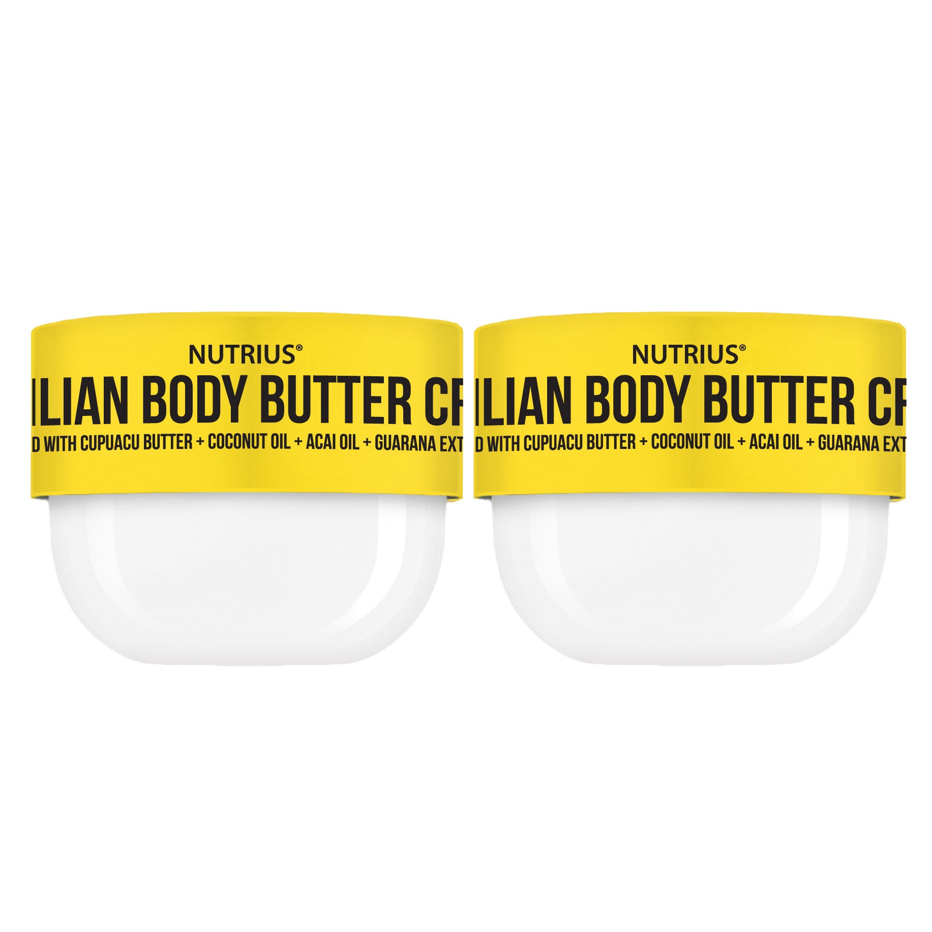 Nutrius Brazilian Body Butter Cream, 2 x 355 mL