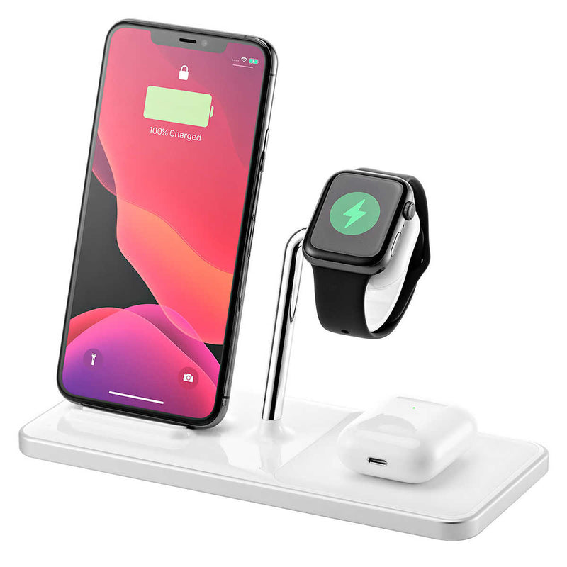 Ubio Labs 3-in-1 Wireless Charging Stand with Magnetic Apple Watch Module