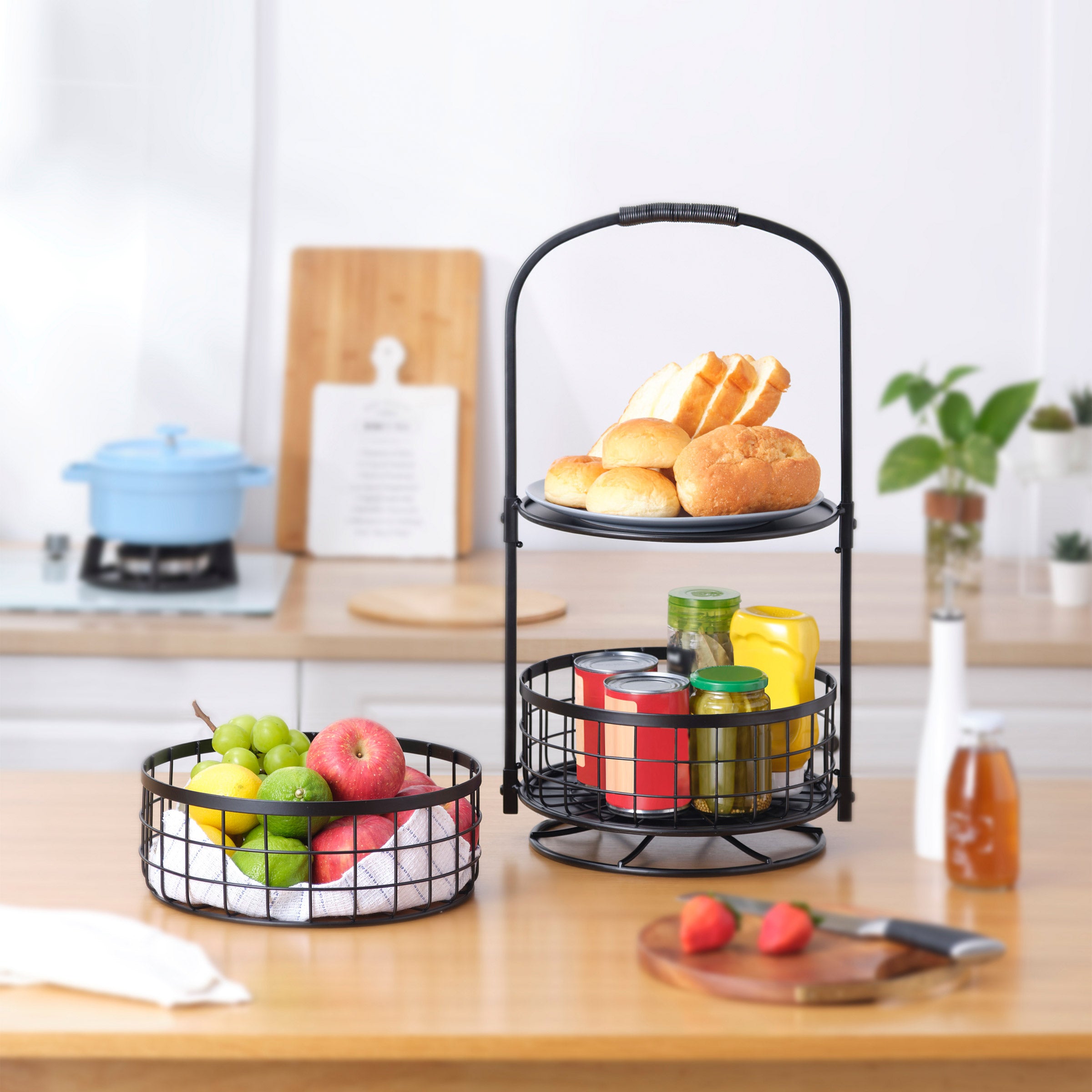 2 Tier Rotating Basket