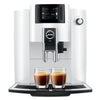 Jura E6 Coffee Machine, Piano White